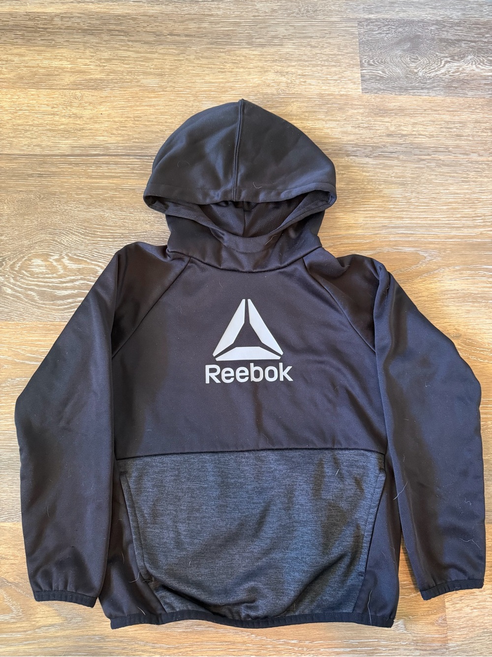 Reebok Black Hooded Pullover Sweatshirt - Kids